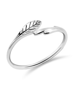 Pretty Leaf Silver Ring NSR-503